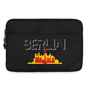 Berliner Skyline-Silhouette - Laptoptasche 13" - Schwarz - Vorne