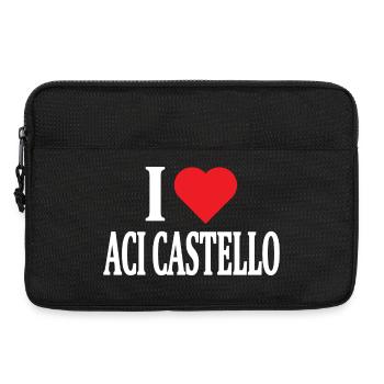 t-shirt I love Aci Castello Sicilia t-shirt - Laptop bag 13" - black - Front