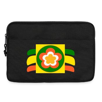 des années 70 fleur fleur - Sacoche pour ordinateur portable 13 pouces - noir - Devant