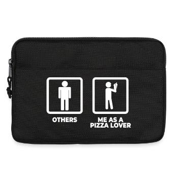 Pizza Lover Stick Figure - Laptop bag 13" - black - Front