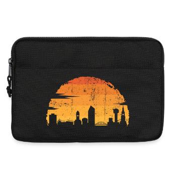 Urbane Sonnenuntergangssilhouette - Laptoptasche 13" - Schwarz - Vorne