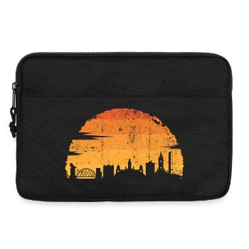 Sunset Skyline Silhouette - Laptop bag 13" - black - Front