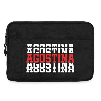 Agostina t-shirt stacked text gift t-shirt - Laptop bag 13" - black - Front