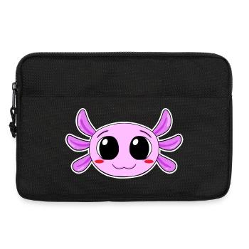 Axolotl Head Motif Kids Cute - Laptop bag 13" - black - Front