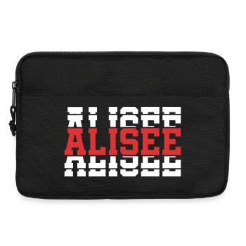 Alisee t-shirt t-shirt gift idea stacked text - Laptop bag 13" - black - Front