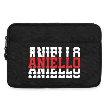 t-shirt texte empilé Idée cadeau t-shirt Aniello - Sacoche pour ordinateur portable 13 pouces - noir - Devant