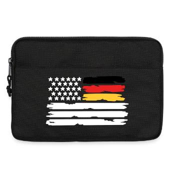 Deutschland USA Flagge Deutsch Amerikaner - Laptoptasche 13" - Schwarz - Vorne