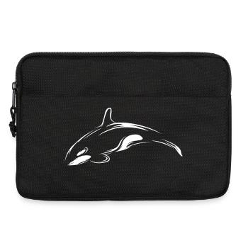 Schwertwal Fisch Meer Ozean Illustration Tier - Laptoptasche 13" - Schwarz - Vorne