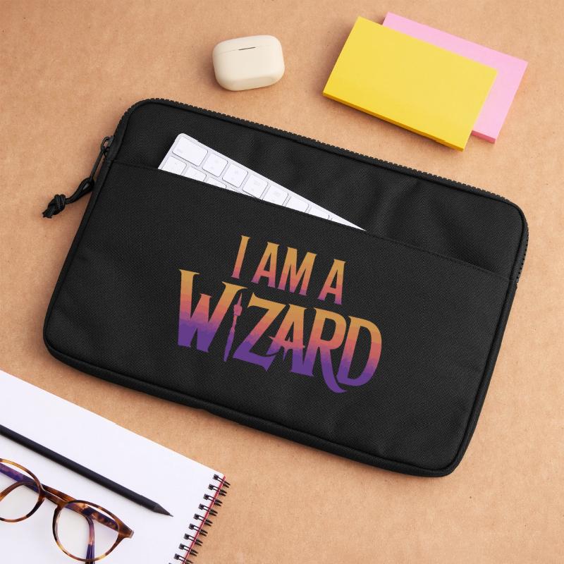 Ich bin ein Zauberer Textdesign Laptoptasche 13"