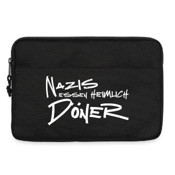 Nazis essen heimlich Döner - Laptoptasche 13" - Schwarz - Vorne