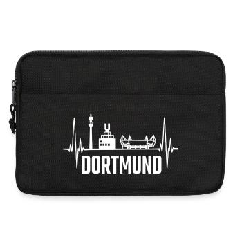 Dortmund Skyline Heartbeat Herzschlag Ruhrpott - Laptoptasche 13" - Schwarz - Vorne