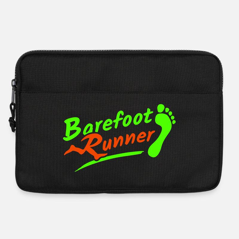 Barfuß Läufer Barefoot Runner 2005 2-farbig - Laptoptasche 13" - Schwarz