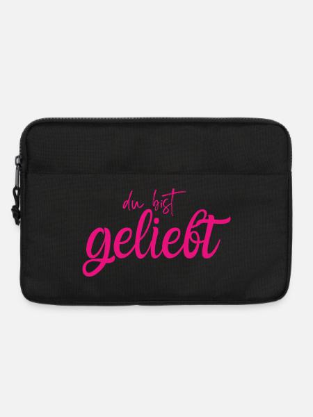 Du bist geliebt - Laptoptasche 13" - Schwarz