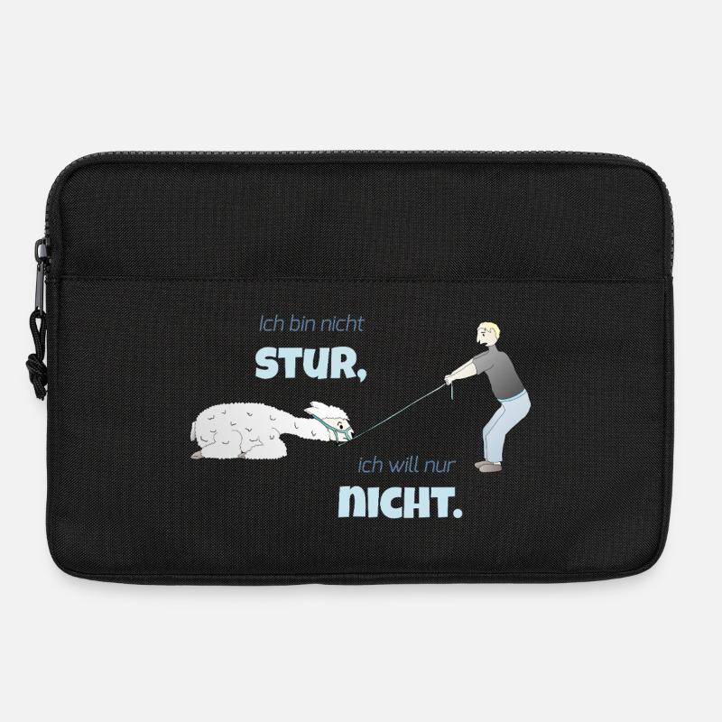 Lustiges Alpaka - Laptoptasche 13" - Schwarz