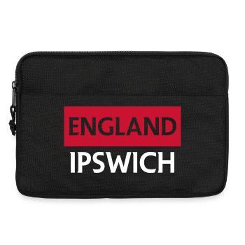 Motif d’Angleterre avec mur et texte - Sacoche pour ordinateur portable 13 pouces - noir - Devant