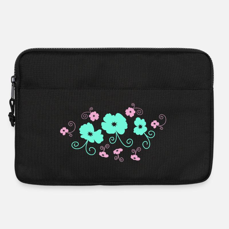 Pastelliger Blütenzauber - Laptoptasche 13" - Schwarz