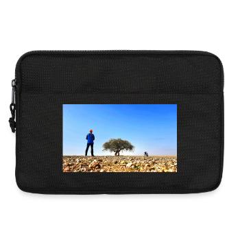 Explorateur solitaire avec arbre et vélo - Sacoche pour ordinateur portable 13 pouces - noir - Devant