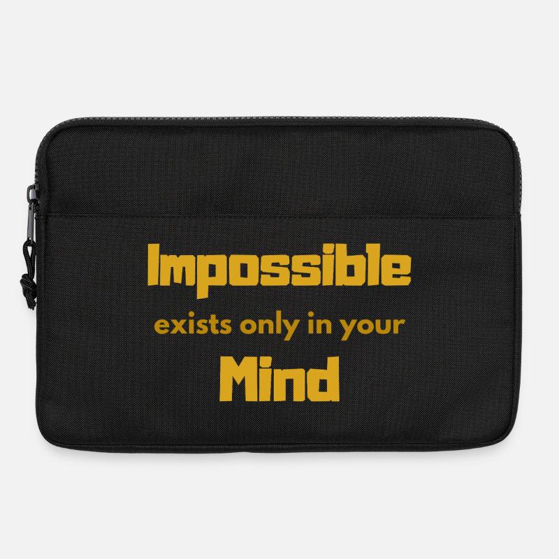 Unmögliche Denkweise Typografie - Laptoptasche 13" - Schwarz
