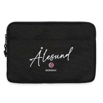 Alesund - Norway Flag Lettering - Norge - Norwegen - Laptop bag 13" - black - Front