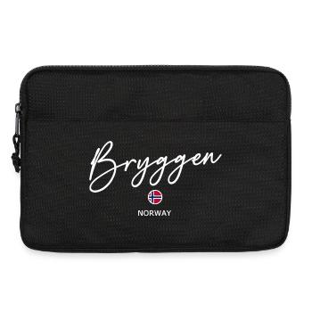 Bryggen - Bergen - Norway Flag - Norge - Norwegen - Laptop bag 13" - black - Front