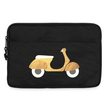 Roller Gold Luxus Italien exklusiv Retro Vintage  - Laptoptasche 13" - Schwarz - Vorne