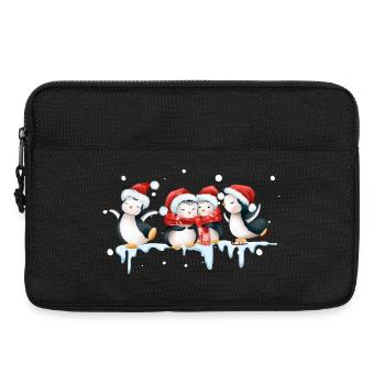 Lustige Pinguin Weihnachten - Laptoptasche 13" - Schwarz - Vorne