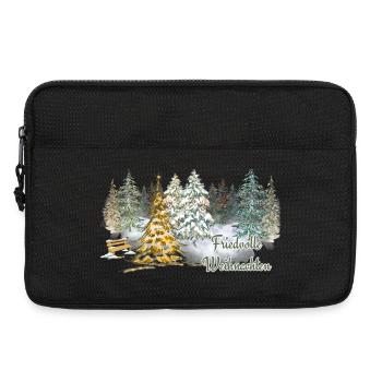 Friedvolle Weihnachten im Winterwald im Advent - Laptoptasche 13" - Schwarz - Vorne