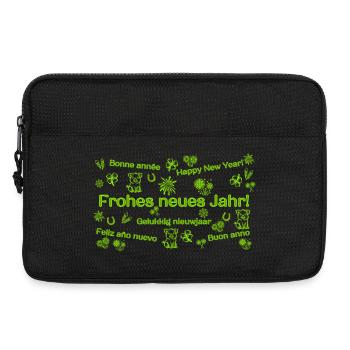 Célébrer la Bonne Année durablement Symboles porte-bonheur - Sacoche pour ordinateur portable 13 pouces - noir - Devant