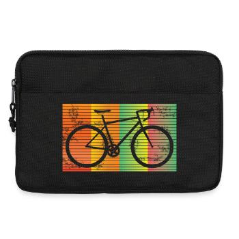 Road Bike Retro Colorful Bicycle Gift Idea - Laptop bag 13" - black - Front