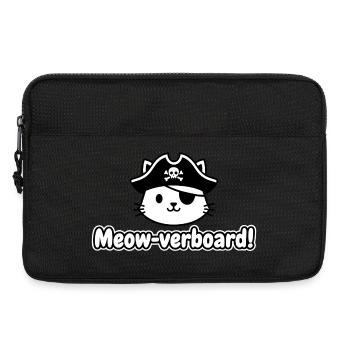 Conception de la planche Cat Pirate Meow - Sacoche pour ordinateur portable 13 pouces - noir - Devant