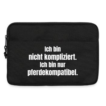 I'm Not Complicated Horse Compatible - Laptop bag 13" - black - Front