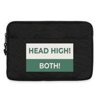 HEAD HIGH. BOTH. – Cheeky statement design - Laptop bag 13" - black - Front