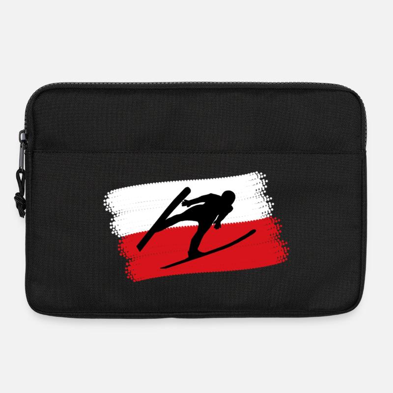 Skispringer Polen - Laptoptasche 13" - Schwarz