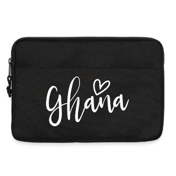 Amour des femmes du cœur du Ghana - Sacoche pour ordinateur portable 13 pouces - noir - Devant