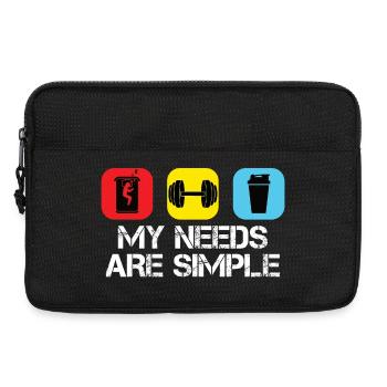Schlaf Gym und Protein  - Laptoptasche 13" - Schwarz - Vorne