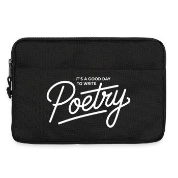Écriture de poésie sur Black Tee - Sacoche pour ordinateur portable 13 pouces - noir - Devant