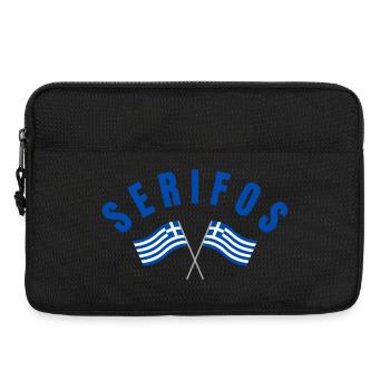 Serifos Griechische Flaggen - Laptoptasche 13" - Schwarz - Vorne