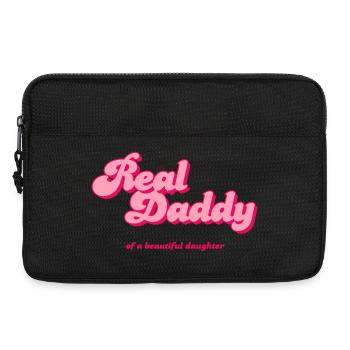 Écriture rose du vrai papa - Sacoche pour ordinateur portable 13 pouces - noir - Devant
