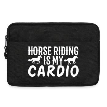 My cardio is my horse - Laptop bag 13" - black - Front