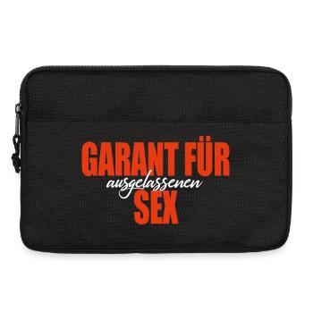 Provokatives Shirt - Garant für ausgelassenen Sex - Laptoptasche 13" - Schwarz - Vorne