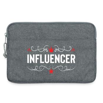 Influencer profession - Laptop bag 13" - heather grey - Front