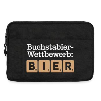 Bier Buchstabierwettbewerb Malle Party JGA Herren - Laptoptasche 13" - Schwarz - Vorne