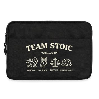 Team Stoische Tugenden - Laptoptasche 13" - Schwarz - Vorne