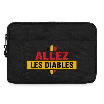Allez Les Diables Foot Belgique | Supporter Noir J - Sacoche pour ordinateur portable 13 pouces - noir - Devant