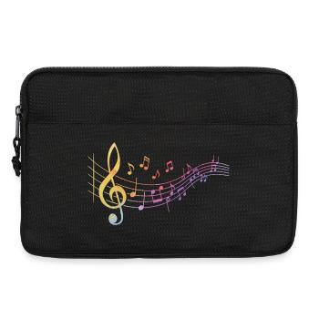 Notes de musique Clés Musiciens Professeurs de musique - Sacoche pour ordinateur portable 13 pouces - noir - Devant