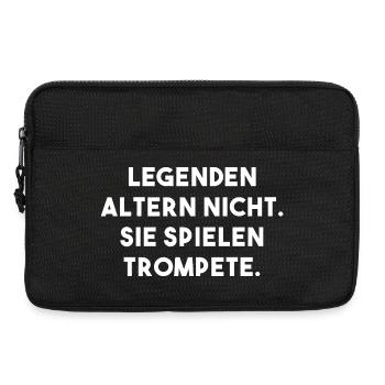Trompete Shirt - Laptoptasche 13" - Schwarz - Vorne
