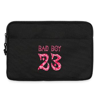 Bad Boy 23 Motif fleuri rose - Sacoche pour ordinateur portable 13 pouces - noir - Devant