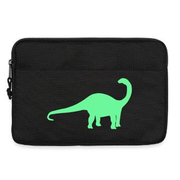 Neon Dino Silhouette - Laptoptasche 13" - Schwarz - Vorne