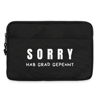 SORRY, hab grad gepennt! - Laptoptasche 13" - Schwarz - Vorne