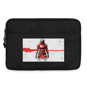 Samouraï Cyber Futuriste - Sacoche pour ordinateur portable 13 pouces - noir - Devant
